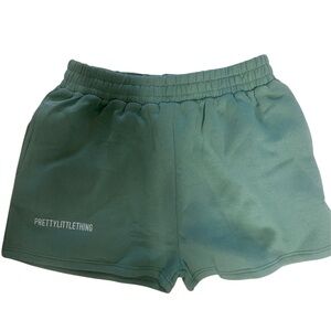 PrettyLittleThing Sage Green Athletic Shorts